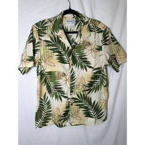 Bishop Street Men's Vintage Hawaiian Aloha Camp Button Down Shirt Size M
